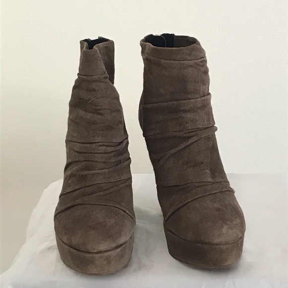 Boutique 9 suede platform bootie - taupe - Picture 4 of 5